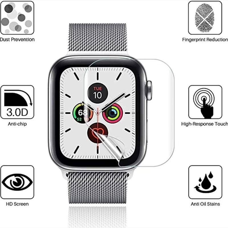 Film Pelindung Layar Transparan Untuk Apple Watch 7 6 Se 5 4 45mm 41mm 40mm 44mm 42mm 38mm