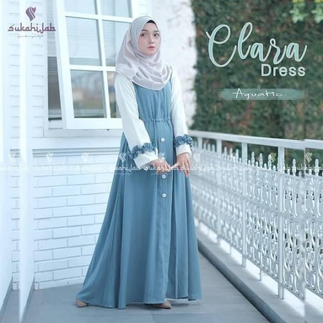Baju Gamis Dress Wanita Clara