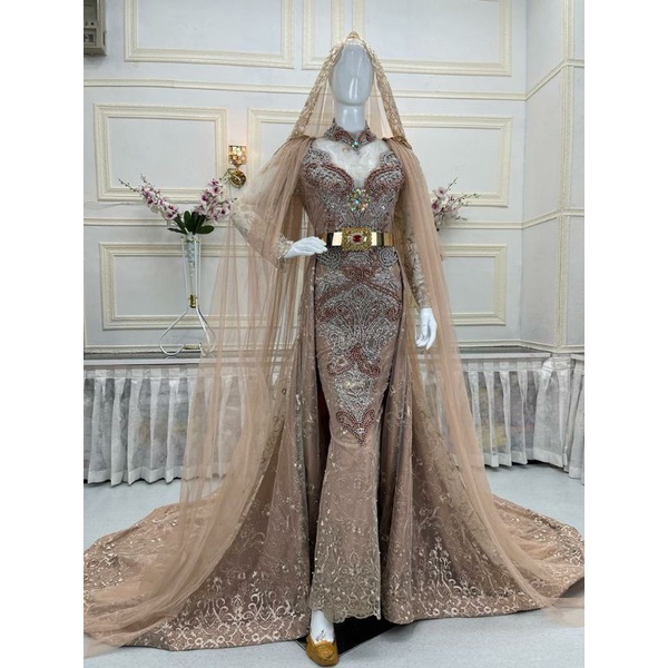 Gaun pengantin mutiara/gaun pengantin slim