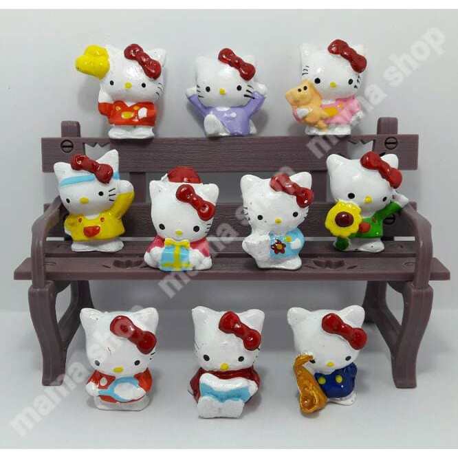Miniatur Figure Figur Hello Kitty Hiasan Kue Topper Ultah
