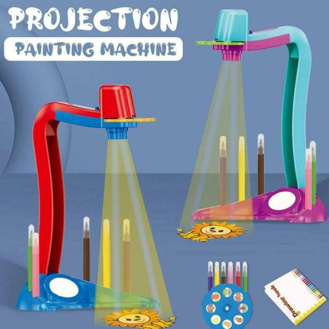 Best Seller] Mainan Anak Import Projector Painting Smart Projector Desk Painting