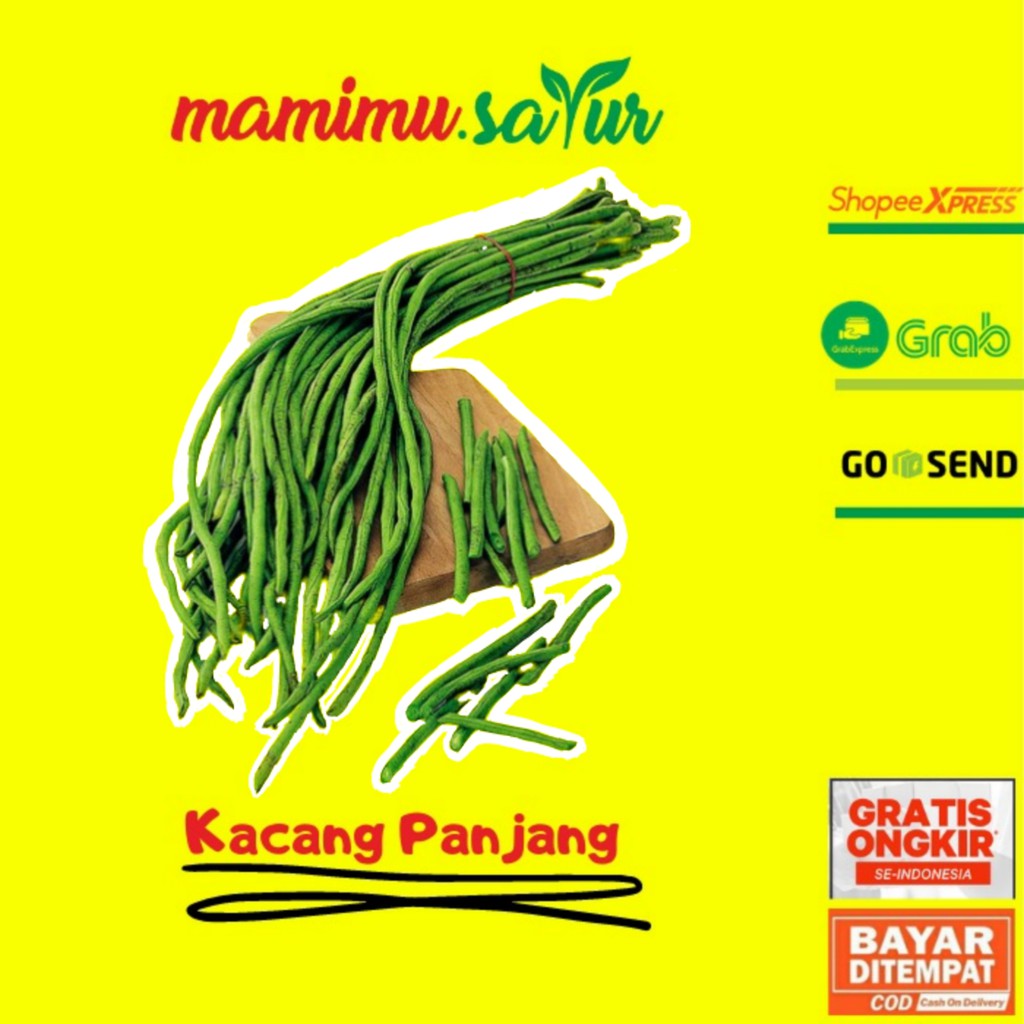 

KACANG PANJANG HIJAU FRESH KACANG PANJANG SAYUR SAYURAN SEGAR PASAR ONLINE MURAH JAKARTA - 500 GR