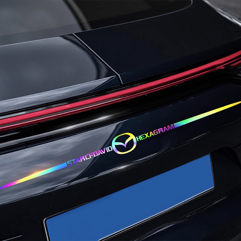 Stiker Logo Mazda 2 3 Mazda CX 30 CX3 Mazda BT 50 Reflektif Laser Warna-Warni Untuk Mobil