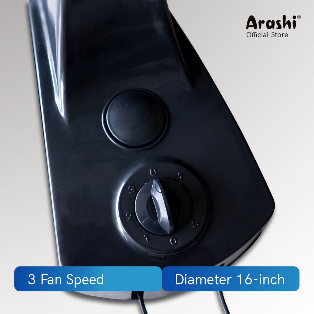 Arashi AR228 PWF Xflow Kipas Angin Dinding Besi - 16 inch