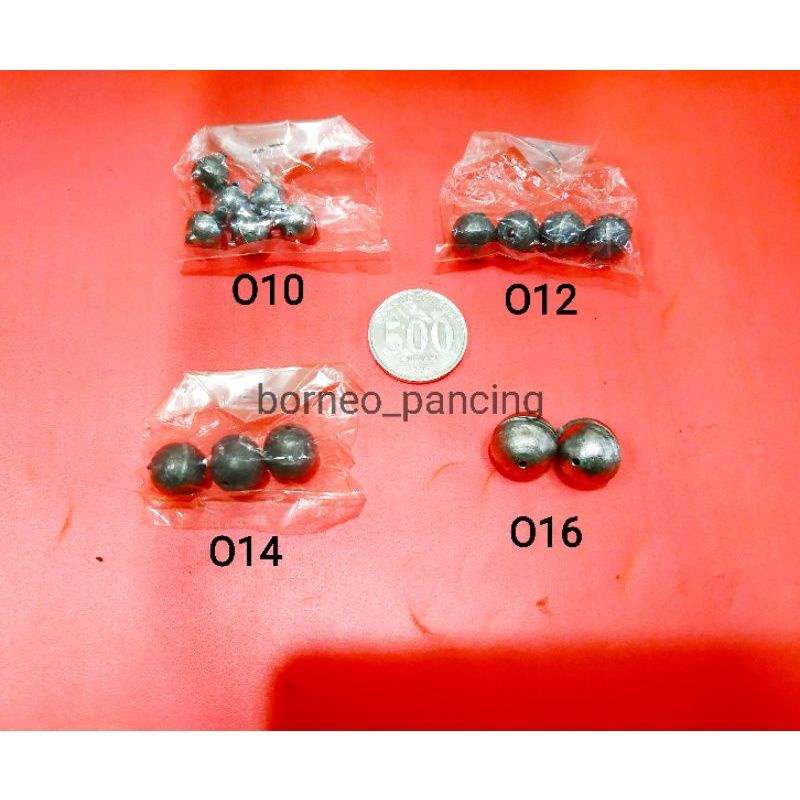 Timah Pancing KILOAN Bulat O10 O12 O14 O16