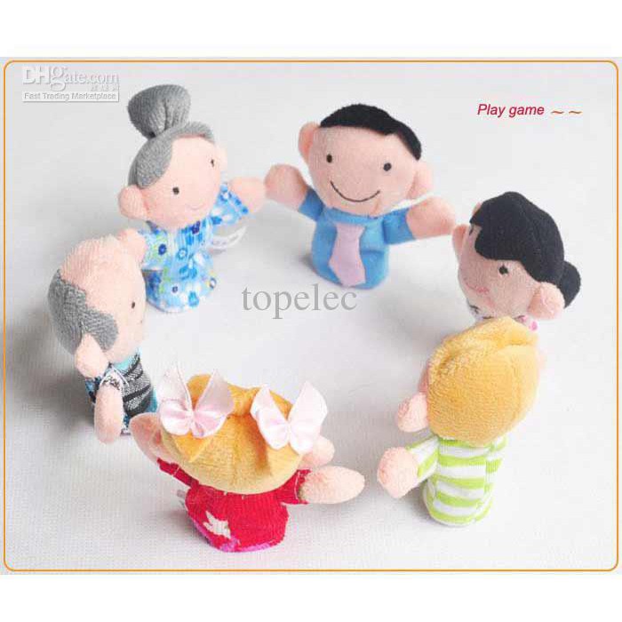 Boneka Jari Keluarga 6in1 Finger Puppets Family Story Time Telling Baby Cerita Bayi Mainan Anak Bayi