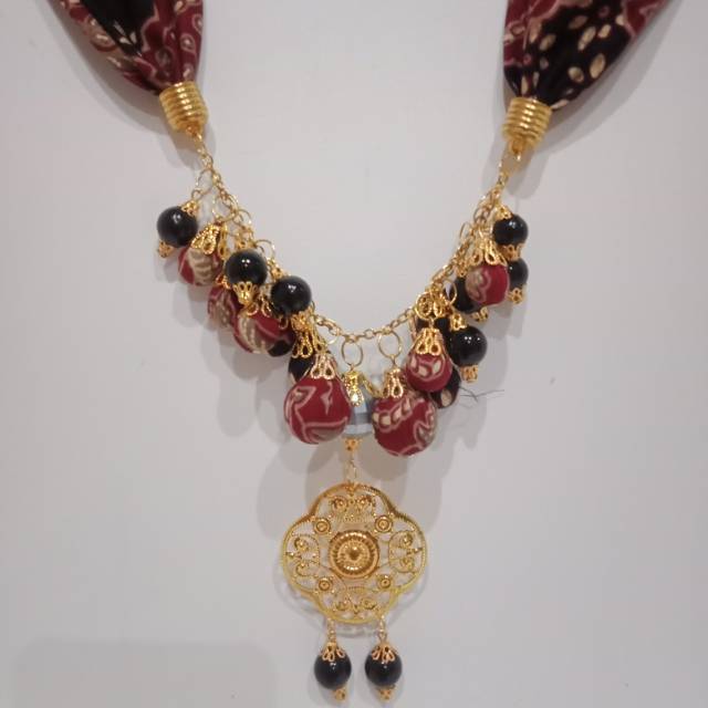 Kalung batik jambi, kalung etnik oleh-oleh khas jambi