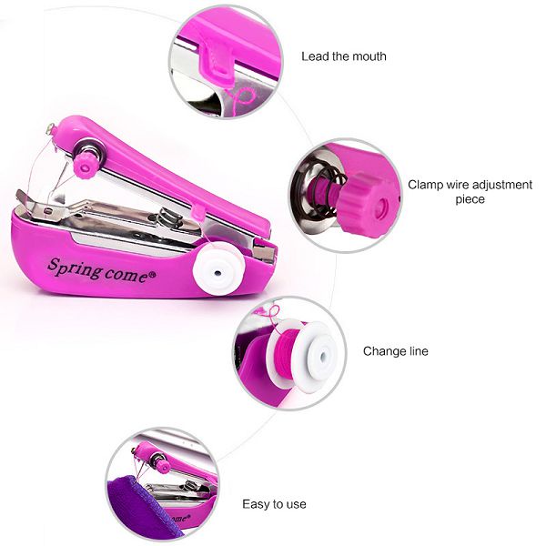 Alat Mesin Jahit Mini Portable Tangan Portabel Murah Baju Celana Sewin-7