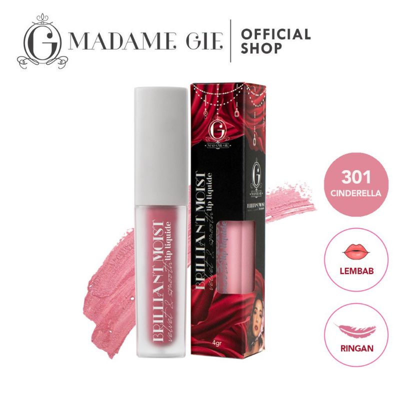 Madame Gie Briliant Moist Velvet &amp; Smooth Lip Liquide | Lip Cream | Lip Matte |