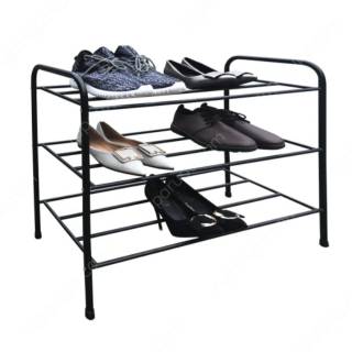 Krisbow Rak Sepatu 3 Tingkat 3 Tier Shoe Rack 72x30x55cm Black Shopee Indonesia