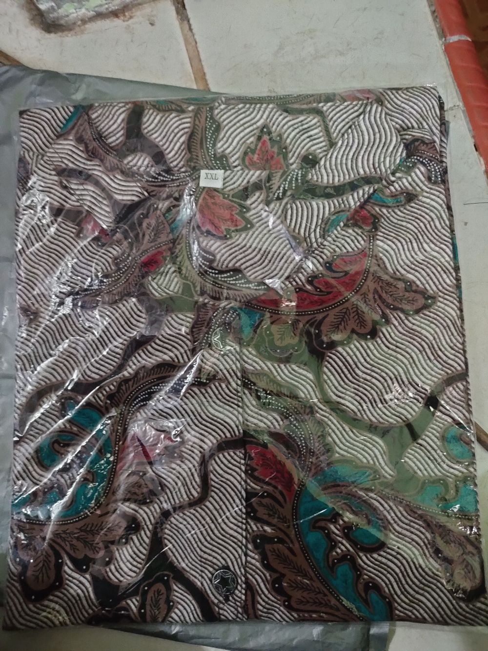 Tey-17 Batik Wanita Asj Sa Hrb026 Kenongo Kemeja Tosca Pendek