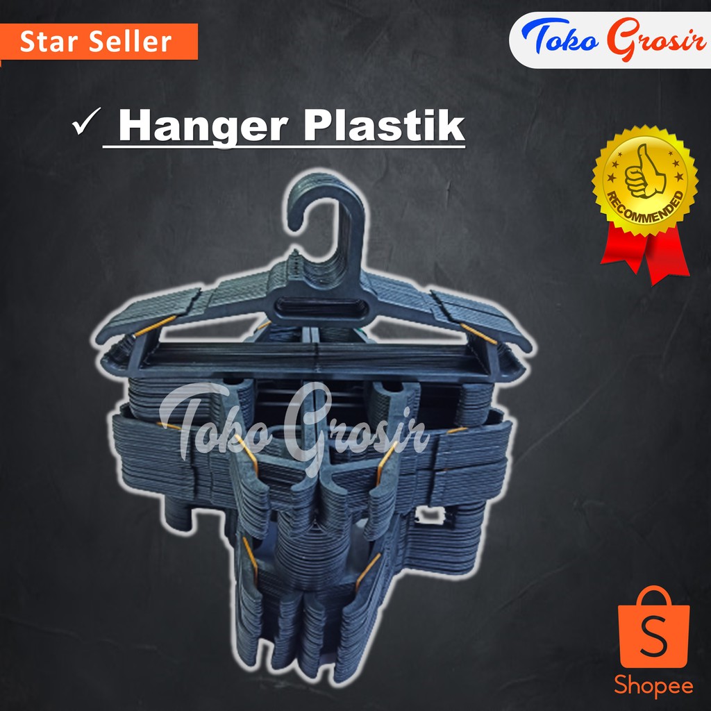 Jual HANGER PLASTIK / HANGER PLASTIK LAUNDRY / HANGER PLASTIK HITAM ...