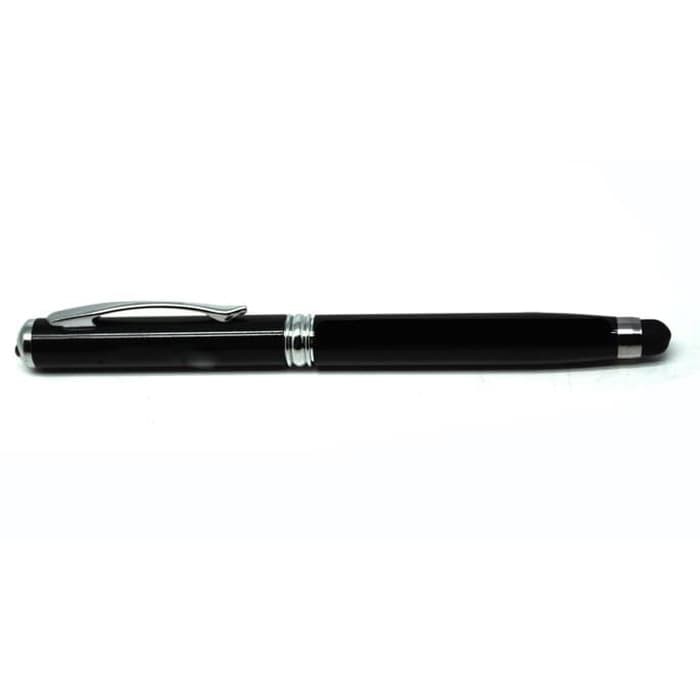 Stylus 4 in 1 Ballpoint + Laser Pointer + Senter - T0054 - Black