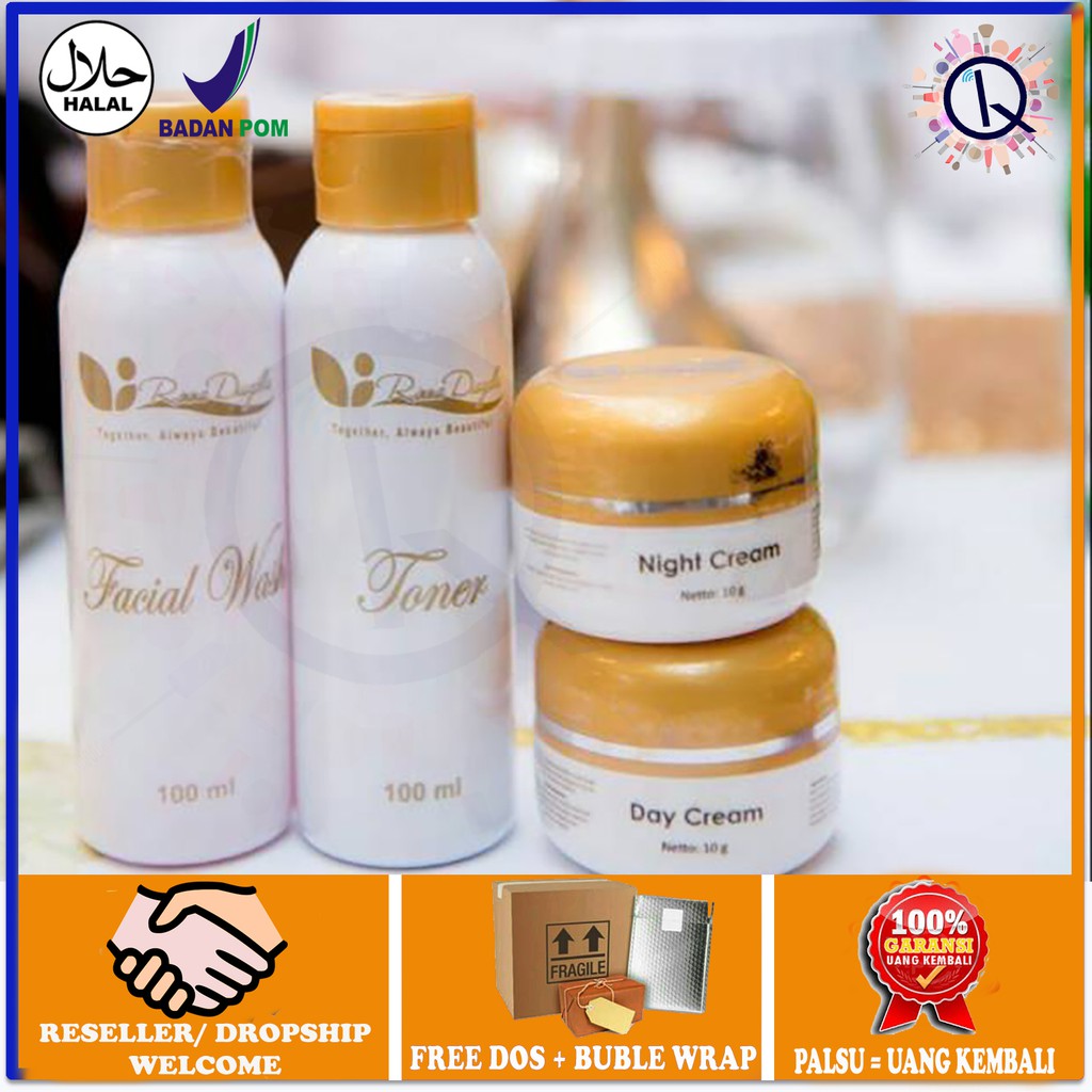 PAKET Cream RD RINNA DIAZELLA BPOM Kemasan Baru Kosmetik Wanita Perawatan Pemutih Wajah Alami