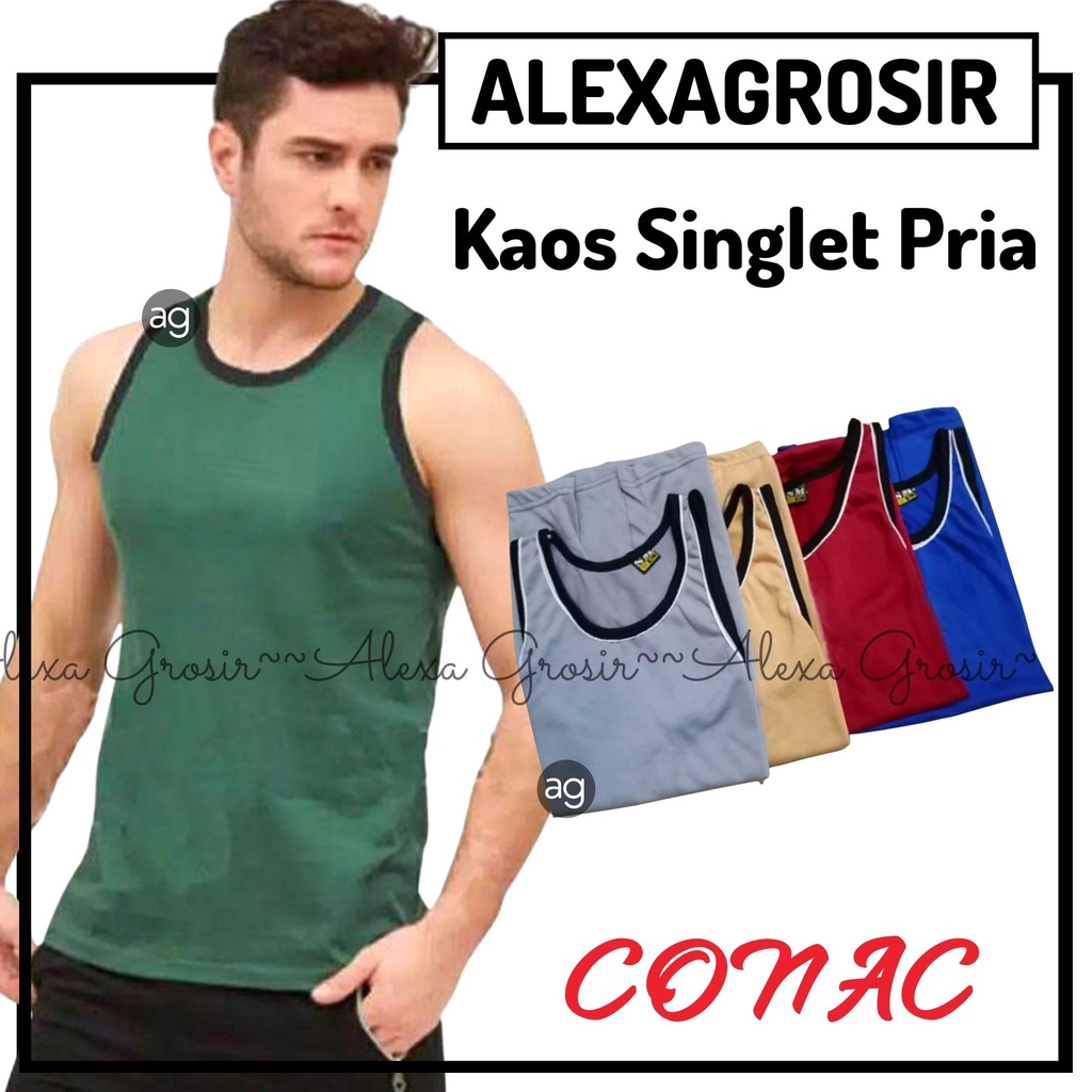 Kaos Singlet Pria | Kaos Dalam Pria | Singlet Conac