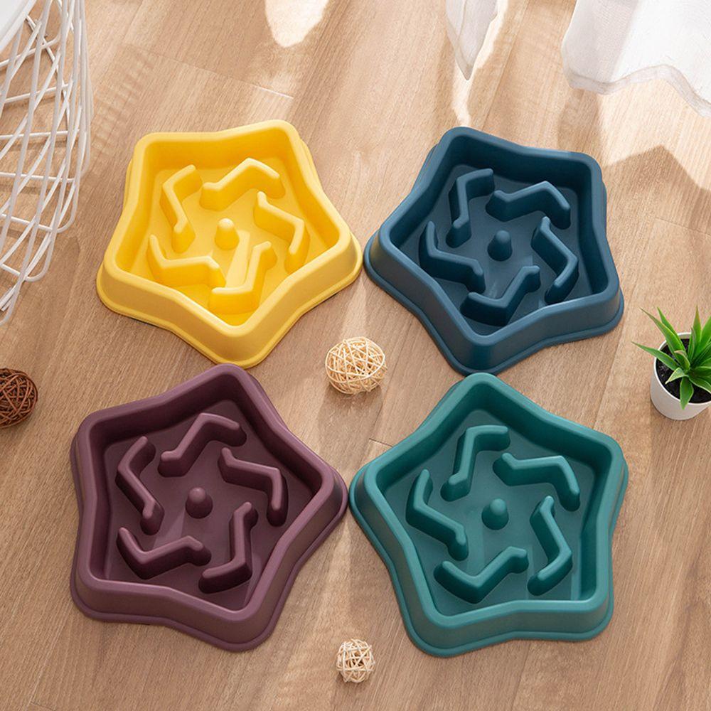 Solighter Pet Slow Food Bowl IQ Training Non-slip Mangkuk Tunggal Mangkuk Kucing/Anjing