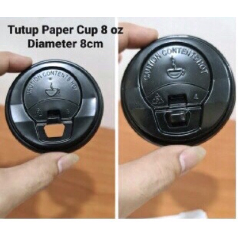 Tutup Paper Cup 8 Oz / Hot Lid Paper Cup 8 Oz @50pcs