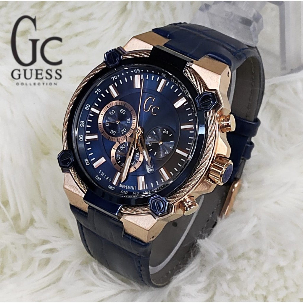 JAM TANGAN PRIA SUPER PREMIUM GC CHRONOGRAPH RUBBER