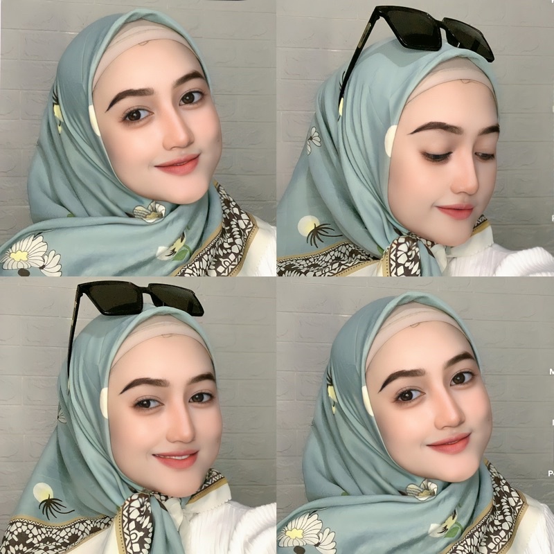 HIJAB JILBAB KERUDUNG SEGIEMPAT SQUARE VOAL MOTIF KODE S