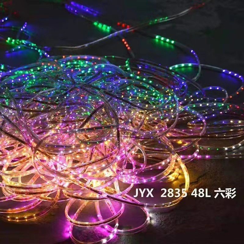 Lampu LED Strip Selang paket RGB 3528 2835 220V + Adaptor 15M/20M/25/30M Outdoor Led Strip Agustus Lampu Hias
