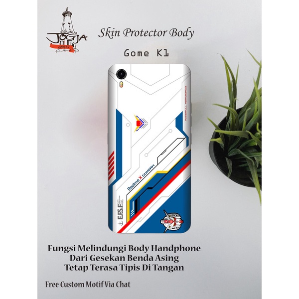Dapat 2pcs Garskin HP GOME K1 Motif rog - Free custom Motif