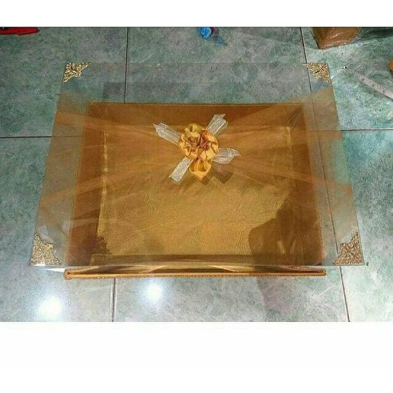 

kotak hantaran seserahan mika tile tinggi satuan warna gold