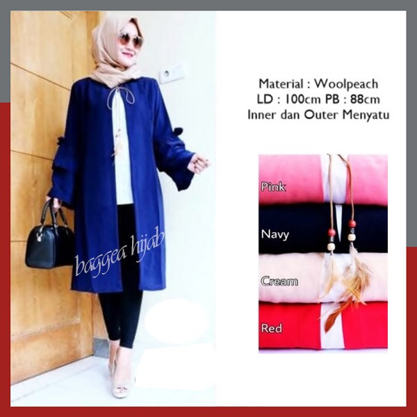 Dress Wanita Muslim Long Dress Dress Muslim Baju Muslim Wanita Baju Kekinian Kode GT00656
