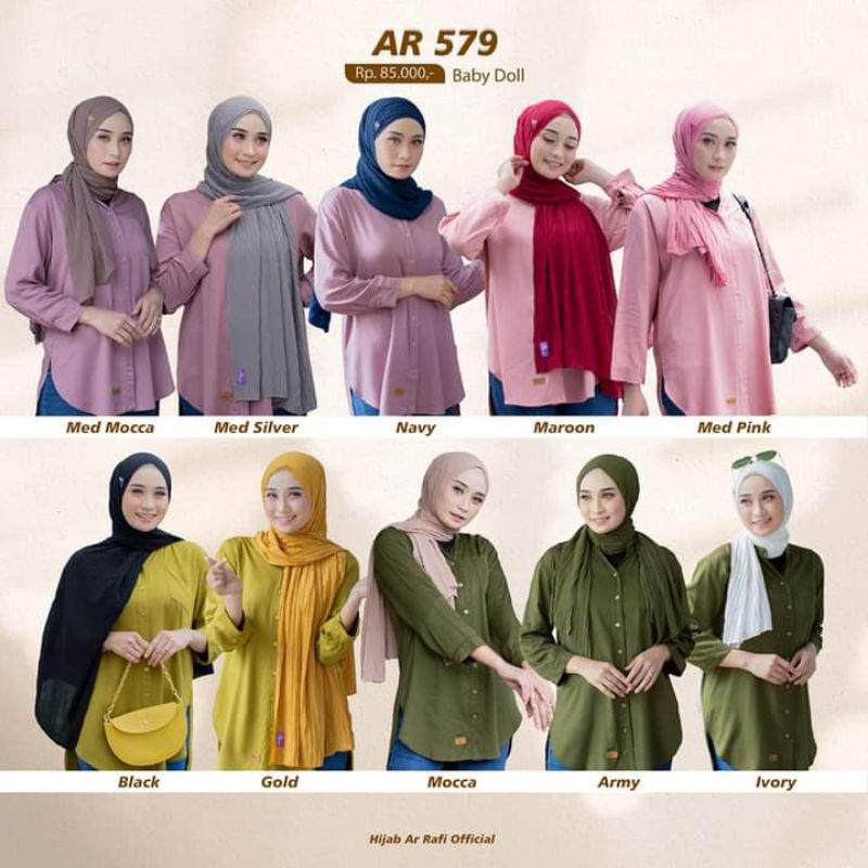 Terlaris Hijab Jilbab kerudung pasmina plisket wanita cantik terbaru 2021 Ar 579 ORI asli by arrafi 