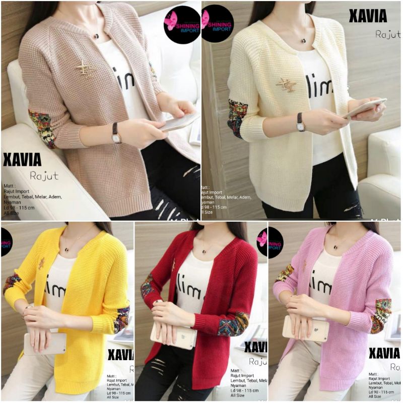 MERSHA • DINNA • XAVIA CARDY RAJUT IMPORT HALUS TEBAL ADEM KOREAN STYLE BY SHINING