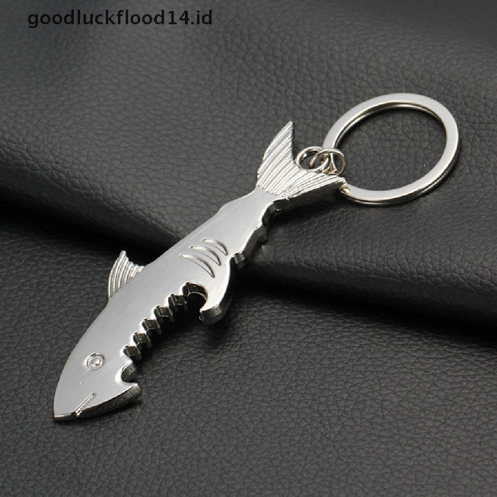 [OOID] 1x Hot Metal Big Shark Beer Bottle Opener Keychain Keyring Keyfob Creative Gift ID