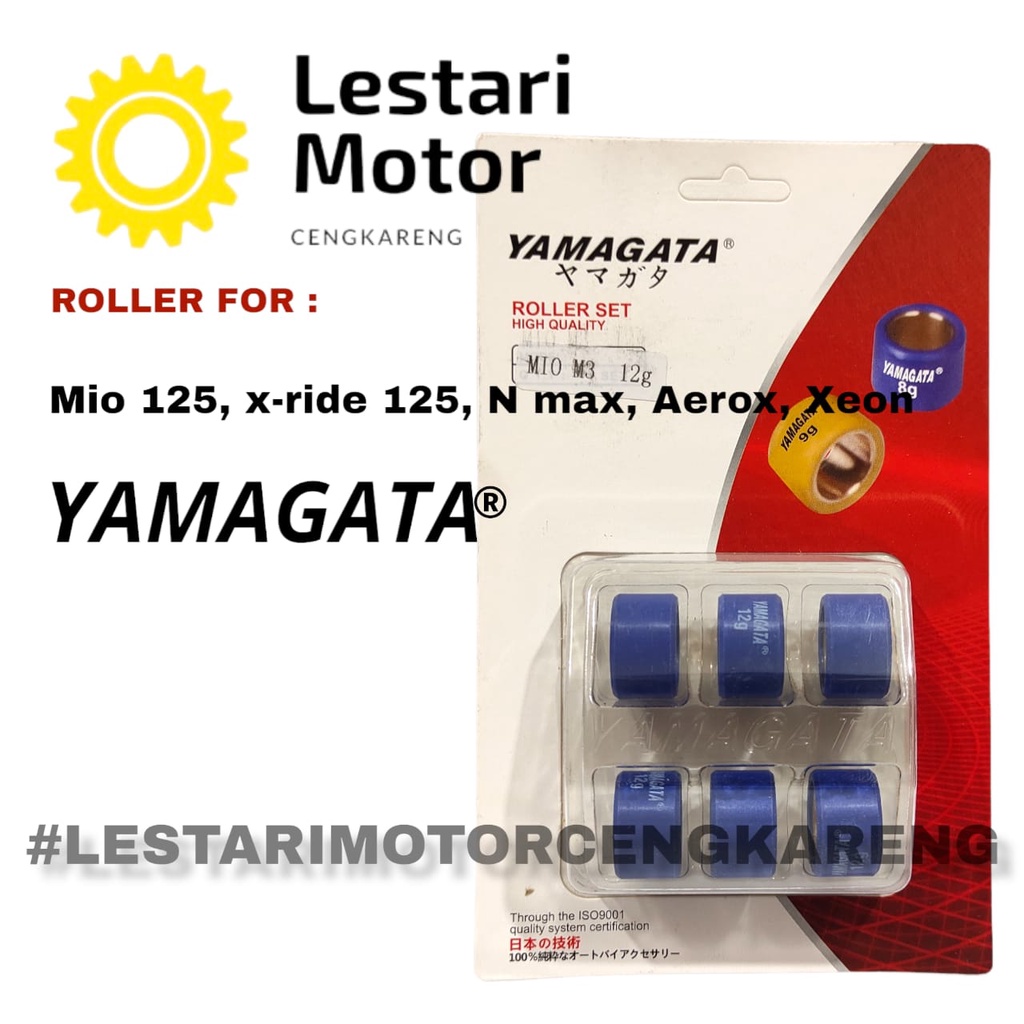 ROLLER NMAX LEXI AEROX MIO M3 Z 125 GT 125 XEON FINO FI 125 YAMAGATA RACING 8GR SD 15GR HARGA PER 3PC