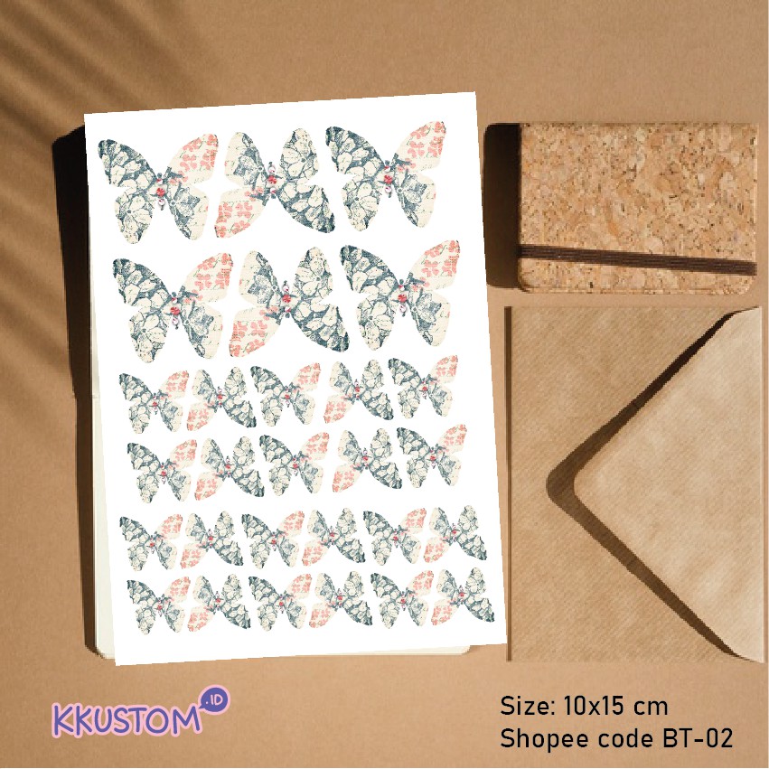 

BT - 02 Sticker Bujo Butterfly stiker bullet journal vintage