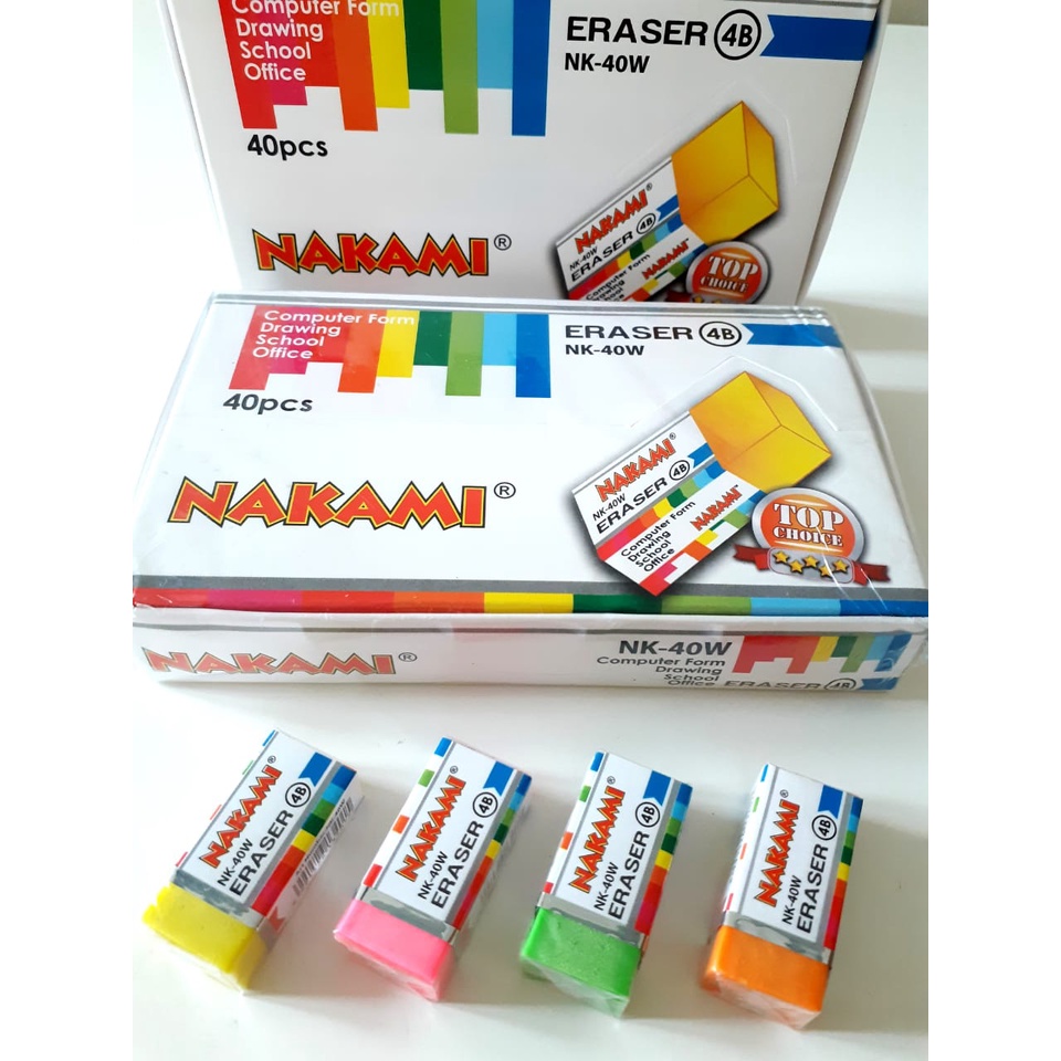 

Penghapus Pensil NAKAMI Eraser penghapus kecil- alat tulis sekolah- penghapus eceran murah