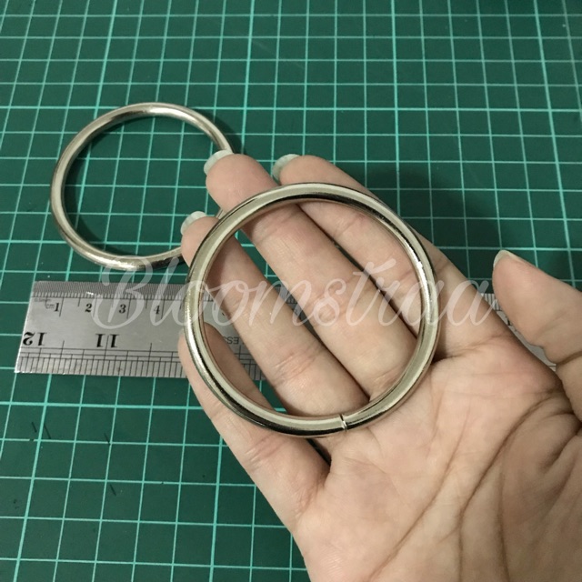 Ring O 6 cm metal lingkaran bulat besi 6cm 60mm round nickle lusin 12