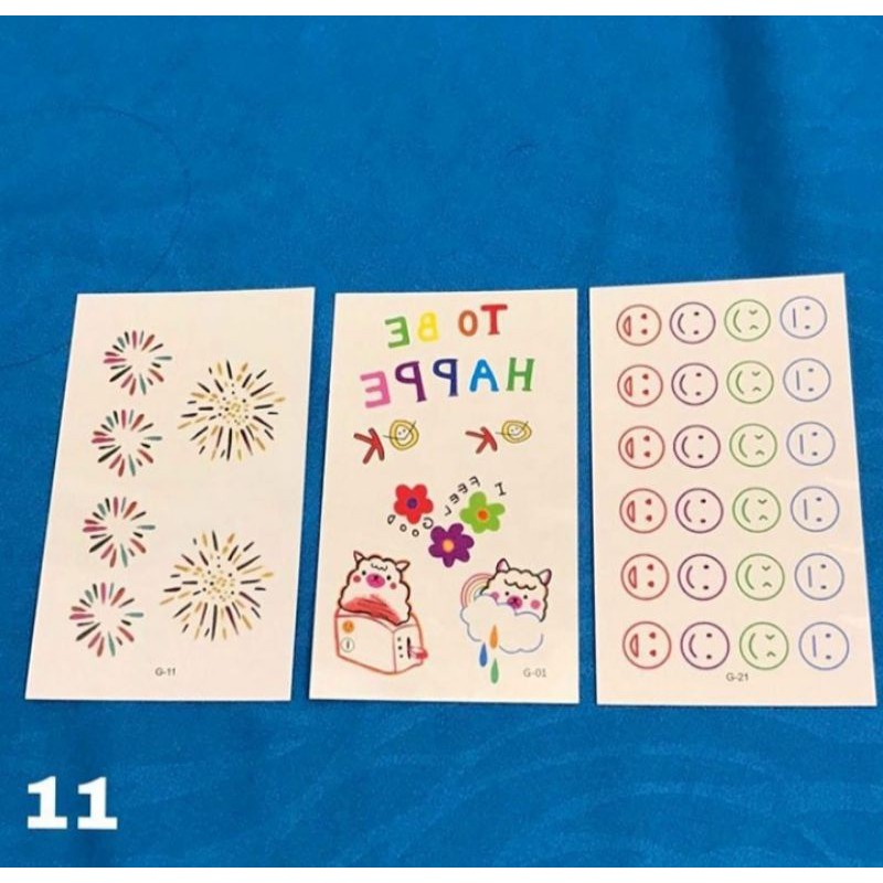 The Goats Dept - Kawaii Temporary Tattoo Original / tgd138 Tattoo Lucu Set Stiker Sementara Temporar