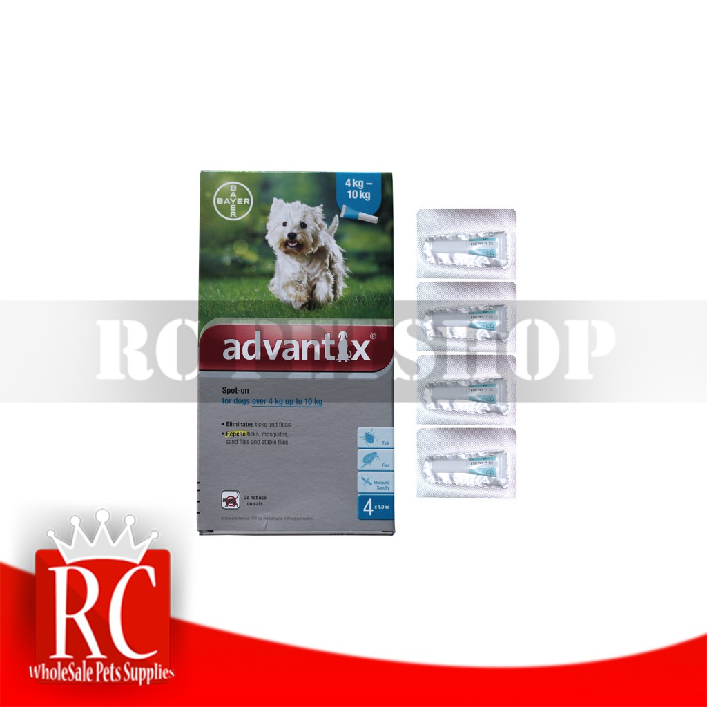 Advantix Dog 10 Kg Up To 25 Kg Obat Kutu Tetes Caplak Anjing Kecil