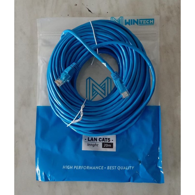 kabel Lan 20 m cat 5. cable lan cat 5 20 m. kabel utp cat 5 20 m