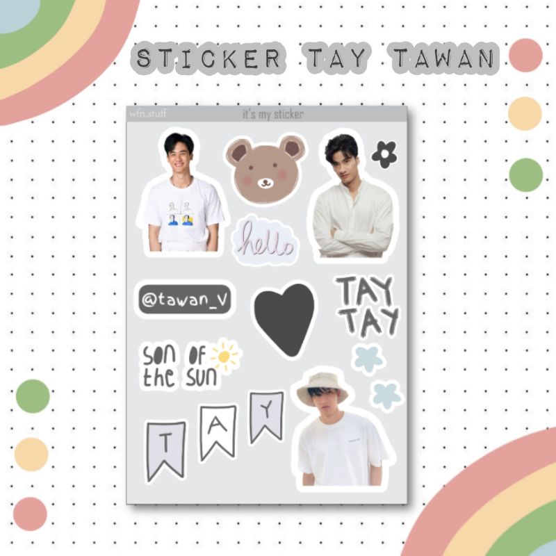 Jual Stiker Set Tay Tawan Thailand Actor | Shopee Indonesia