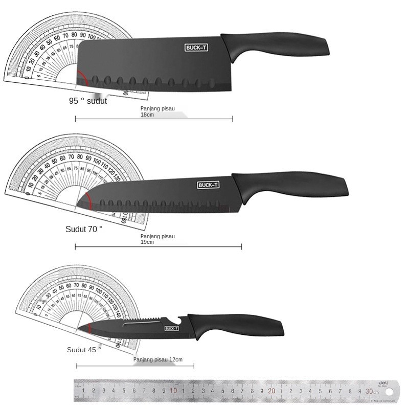 Set Pisau Dapur isi Pisau Set 5 pcs Memotong daging/ memotong sayuran/pisau buah/mengupas VS