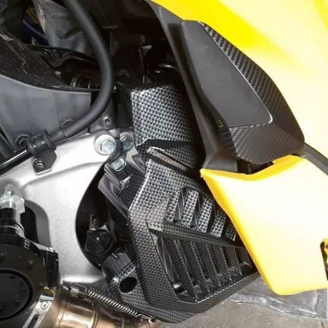 Cover Radiator PCX Lokal Carbon Penutup Radiator PCX Lokal Carbon