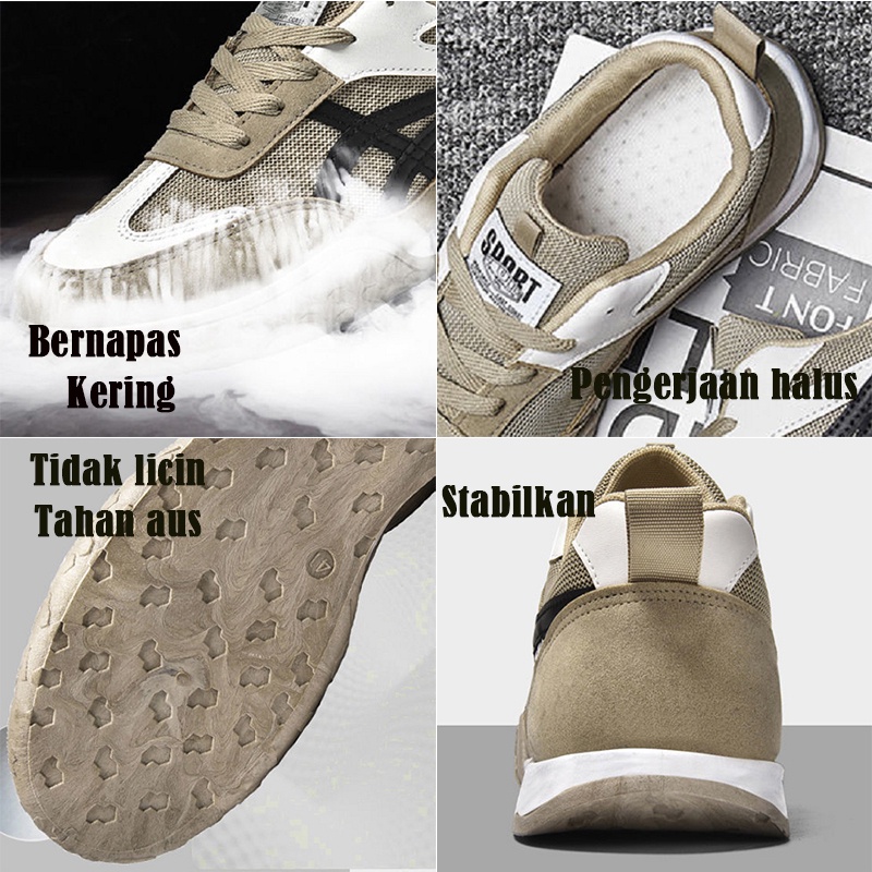 Sepatu Sneakers Casual Pria  Sepatu Sport Pria COD Highland Sepatu Pria Sneakers Sepatu Lari Olahraga Sport Running Jogging