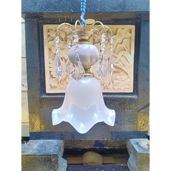 Lampu hias gantung cup tulip