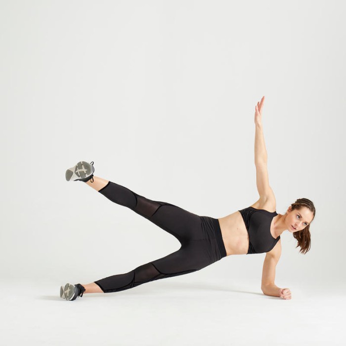 DOMYOS 520 Sport Bra Fitness Wanita Black 8562544 - XS