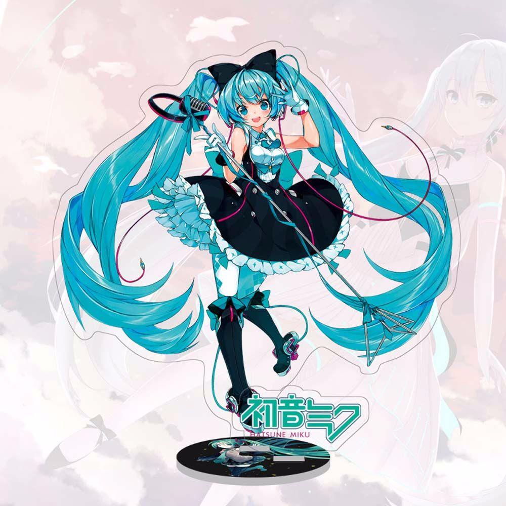 Hadiah Fans Anime Agustina Miku Hatsune Miku Koleksi Model Desktop Standing Card Sakura Princess Figure Model Plat