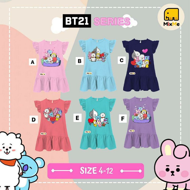 Dress Anak Perempuan BT21 Series