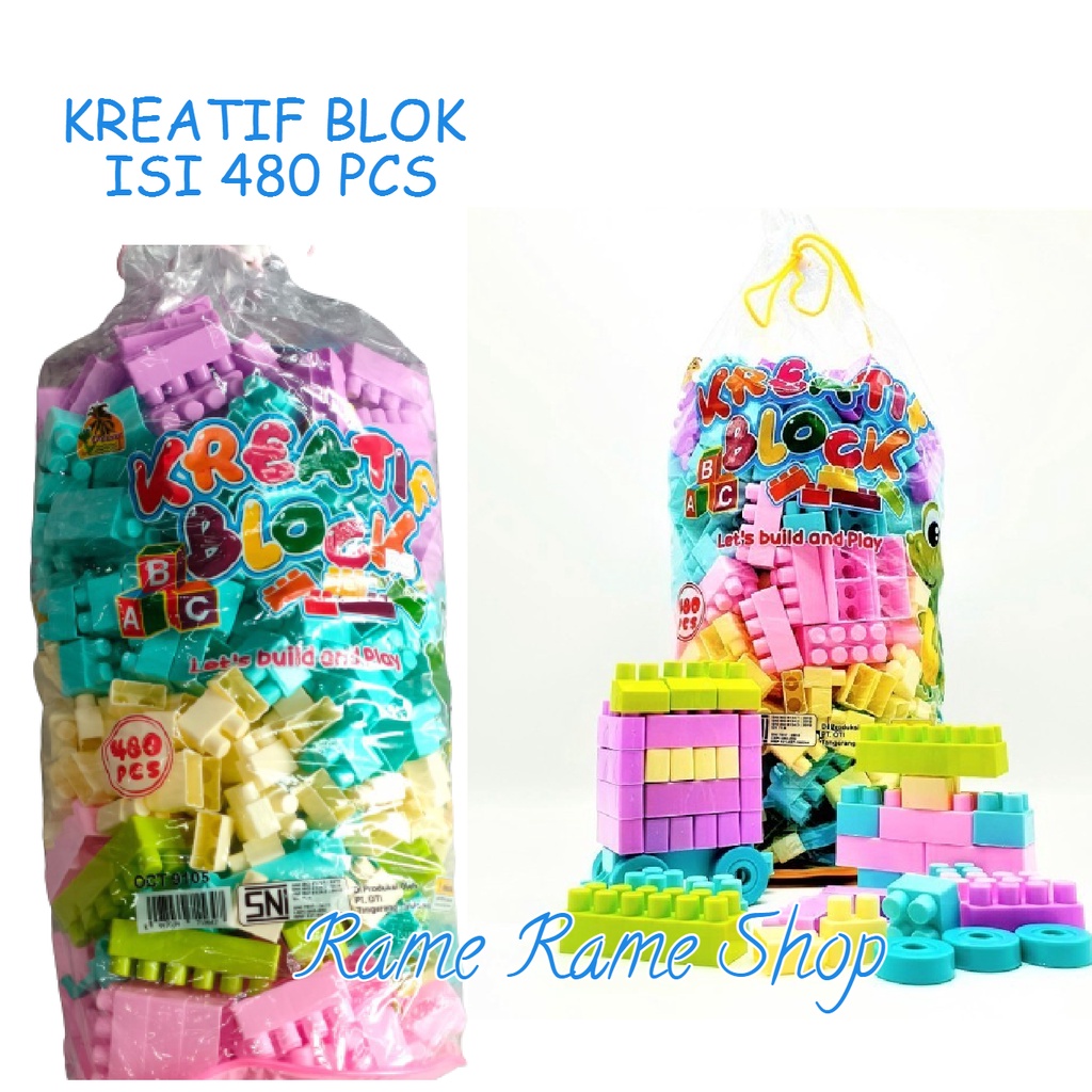 Mainan Edukasi Lego Mainan Anak Kreatif Block isi 480 Pcs / Mainan Edukasi Anak