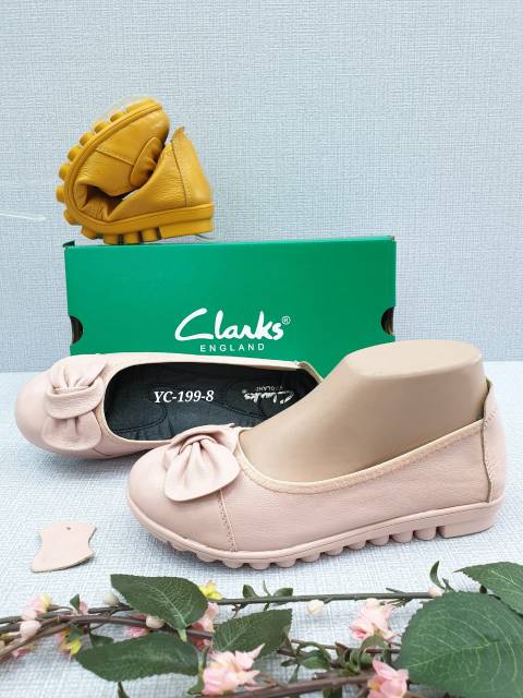 NEW !!! Sepatu Clarks radial Bow/sepatu wanita clarks kulit asli/Clarks radial bow