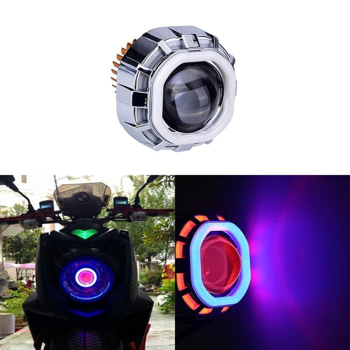 LAMPU LED PROJIE U11 HEADLAMP PROJECTOR MOTOR MOBIL MODEL KOTAK