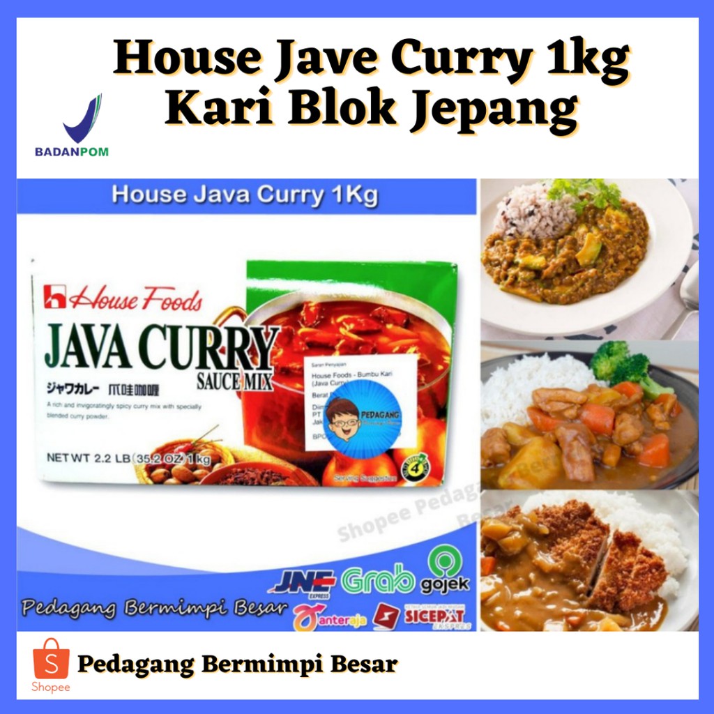 HOUSE JAVA CURRY 1KG | SAUS KARI | KARI BLOK JEPANG