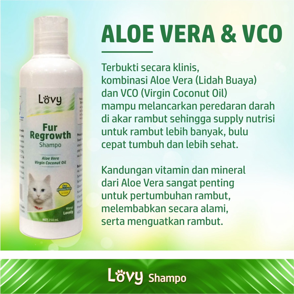 Shampo Kucing Anti Rontok Lovy FUR REGORWTH 1 Liter